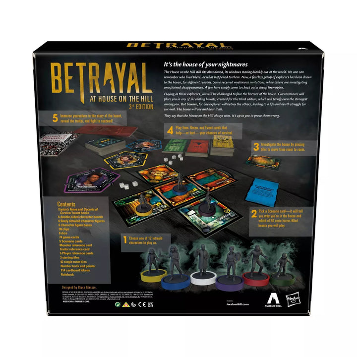 Avalon Hill Betrayal at House on the Hill 3Rd Edition Game