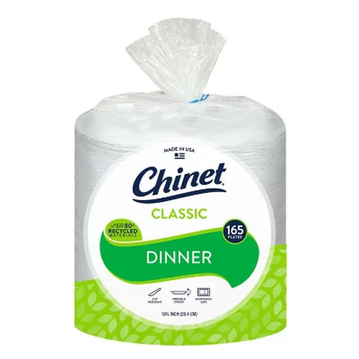 Chinet Classic Dinner Paper Plates, 10-3/8", 165 Ct.