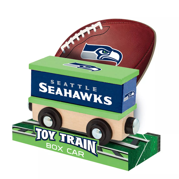 Masterpieces Wood Train Box Car - NFL Seattle Seahawks.