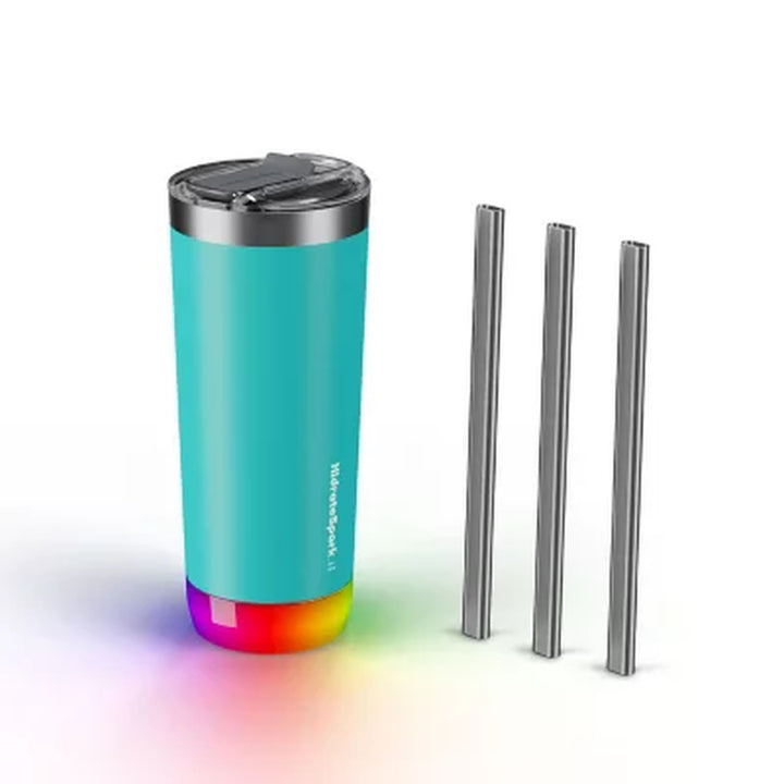 Hidratespark Pro 20-Oz. Stainless Steel Smart Tumbler W/ 3 Straws (Assorted Colors)