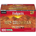 Folgers Medium Roast K-Cup Coffee Pods, 100% Colombian 100 Ct.