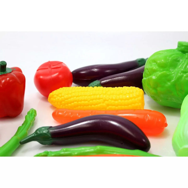 Insten 20 Pieces Vegetables Bag Playset, Pretend Toys & Kitchen Food Accessories for Kids