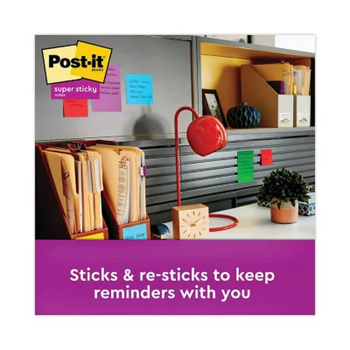 Post-It Notes Super Sticky Pads in Marrakesh Colors, 3 X 3, 70-Sheet, 24/Pack