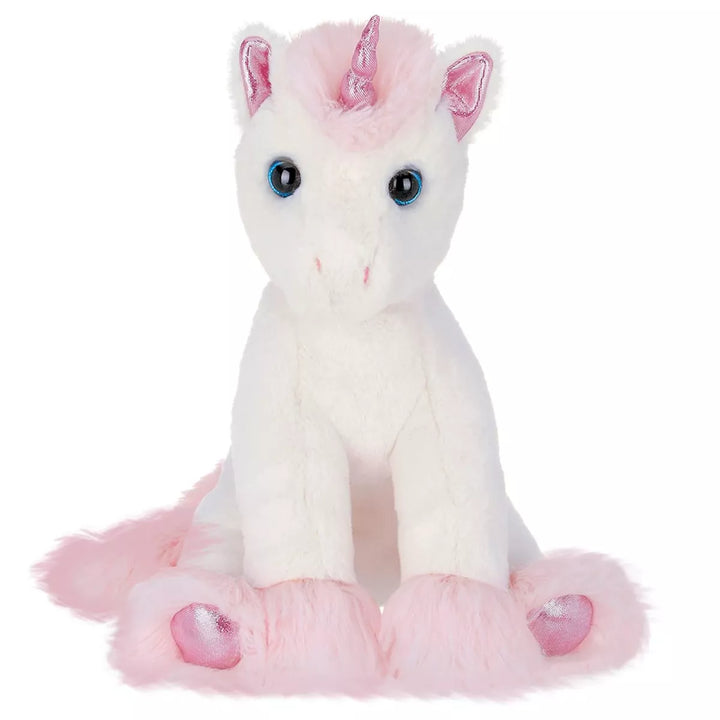 Bearington Lil' Dreamer the White & Pink Plush Unicorn, 8 Inch Unicorn Stuffed Animal