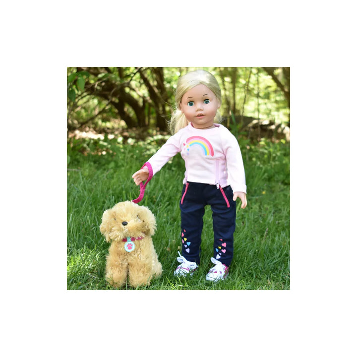 Sophia’S Plush Puppy with Carrier and Accessories for 18" Dolls