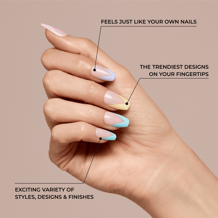 KISS Voguish Fantasy Press on Glue Nails - Get Lucky